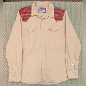 Chubbies The Nutter Corduroy Snap Western Shirt Men's Size Medium Made in USA